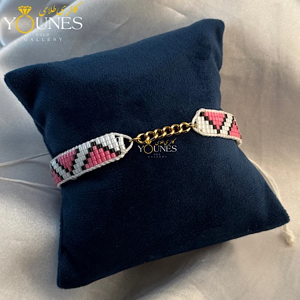 دستبند کارتیر طلا میوکی قرمز سفید